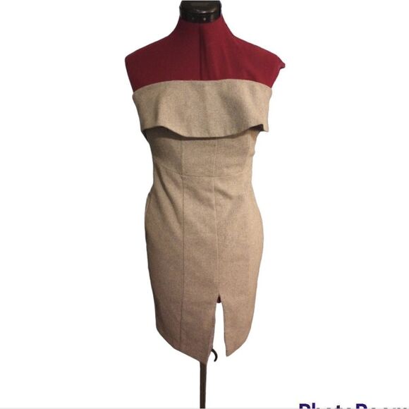 ✨New C.Luce wool strapless bodycon mini - Picture 3 of 12